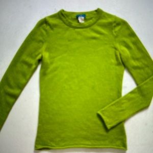 J Crew Buona 100% Cashmere Crew Neck Sweater